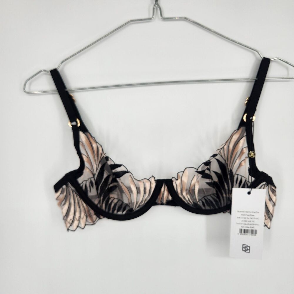 Bluebella 32C Black Pearl Sheer Katerine Wired Bra NWT